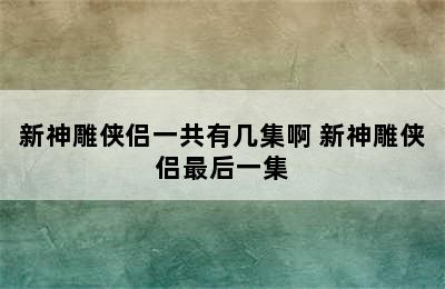 新神雕侠侣一共有几集啊 新神雕侠侣最后一集